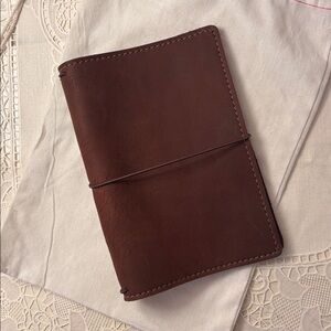 Chic Sparrow B6 SLIM Sz Classic Brown Leather Traveler's Notebook Cover NEW